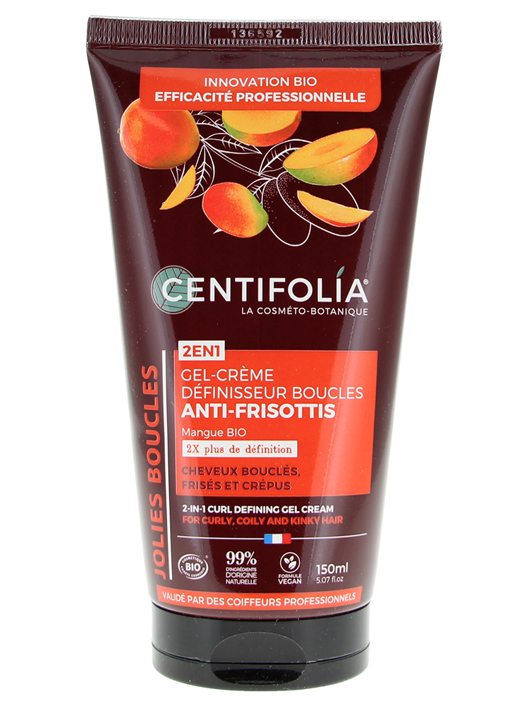 Centifolia Gel-Crème Définisseur Boucles Anti-Frisottis 2en1 Biologique 150 ML