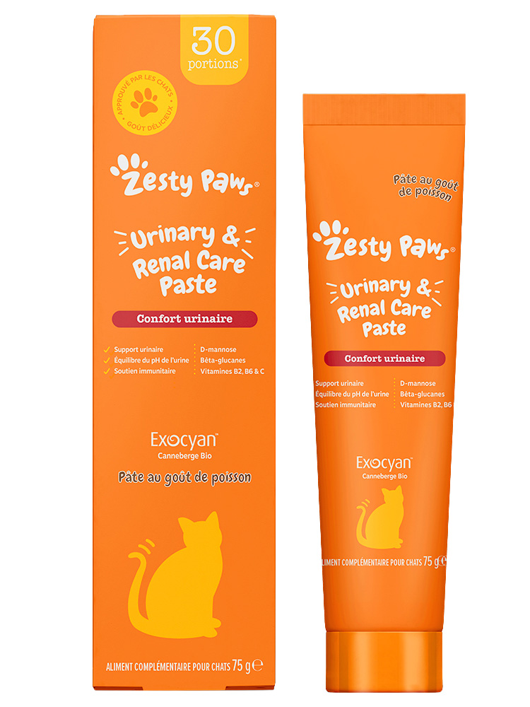 Zesty Paws Pâte pour Chat Confort Urinaire Poisson 75 Grammes