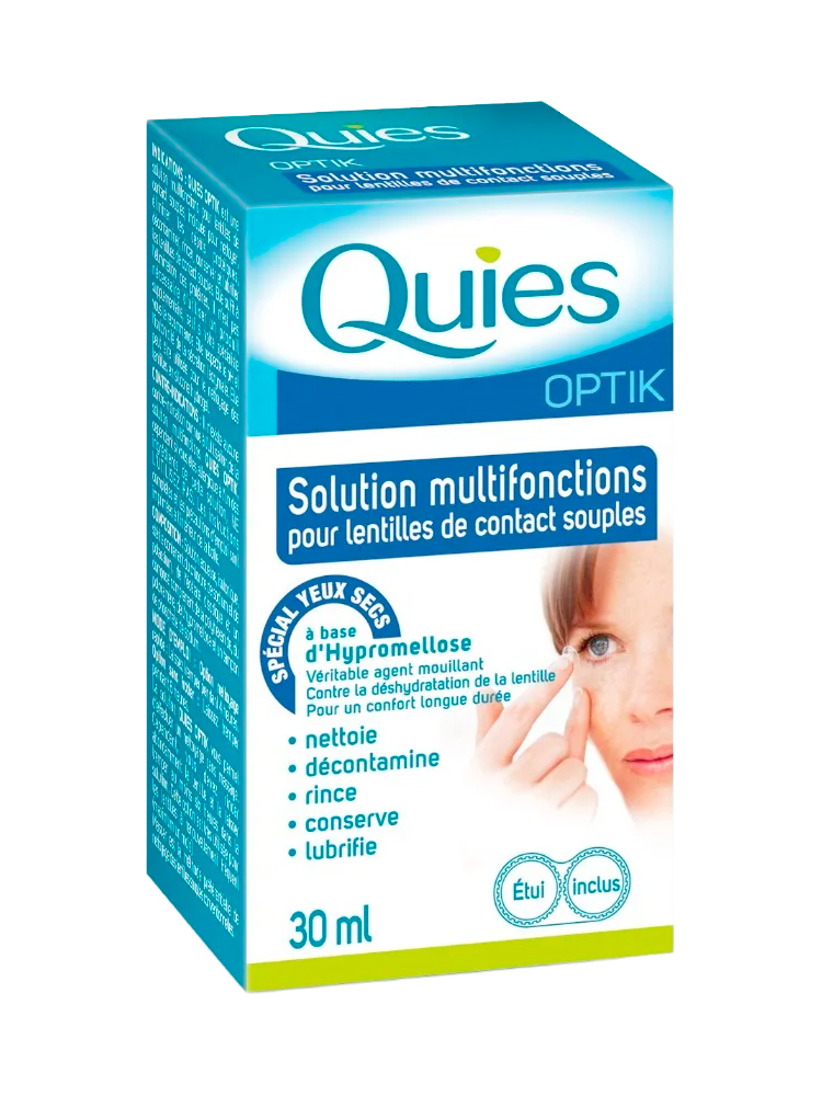 Quies Solution Multifonctions Pour Lentilles - Flacon 30 ml -