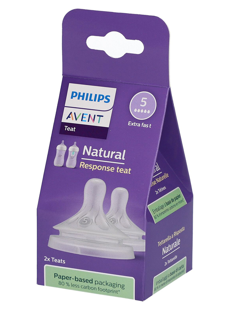 Avent Natural Response 2 Tétines Silicone Débit 5 Très Rapide