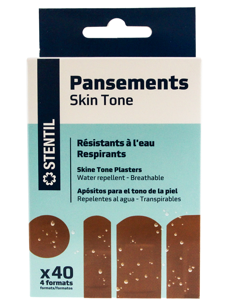 Stentil Skin Tone Pansements Résistants à l'Eau & Respirants 40 Unités