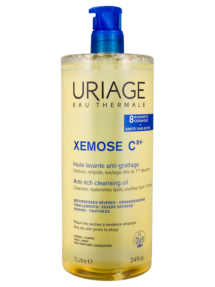 Uriage Xémose C8+ Huile Lavante Anti-Grattage Peaux Très Sèches 1 l
