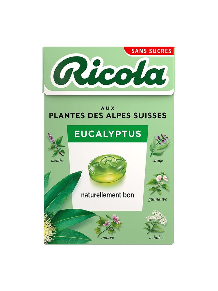 Ricola Eucalyptus aux Plantes des Alpes Suisses 50 g