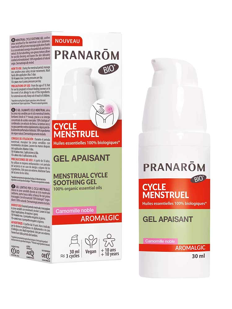 Pranarôm Aromalgic Gel Apaisant Cycle Menstruel - Aide à Soulager Les Inconforts Menstruels