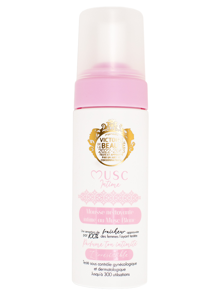 Musc Intime Mousse Nettoyante Intime Parfum Musc Blanc 150 ml