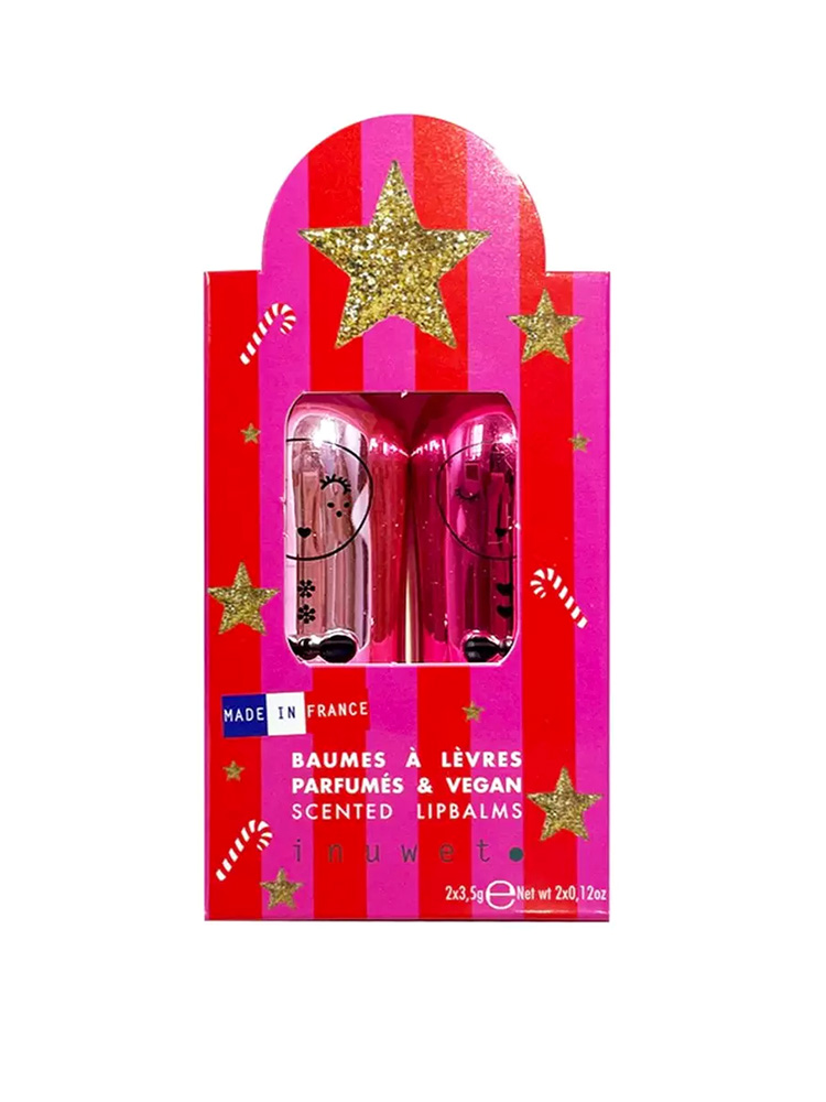 Inuwet Duo Deluxe Métal Baume à Lèvres Parfumés Stars 2 x 3,5 g