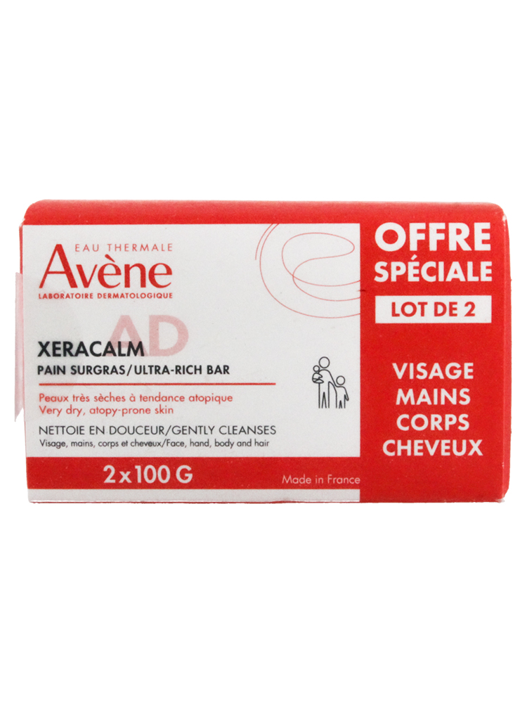 Avène XeraCalm AD Pain Surgras Lot de 2 x 100 Grammes