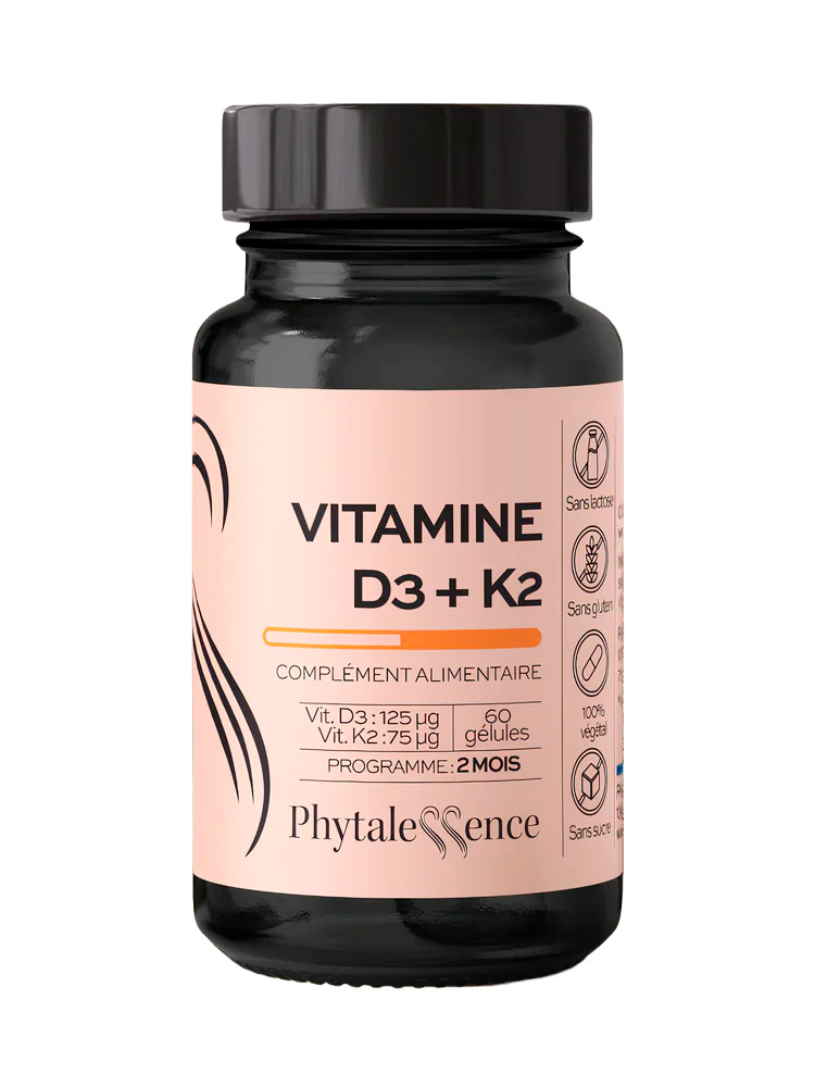Phytalessence Vitamine D3 + K2 60 Unités