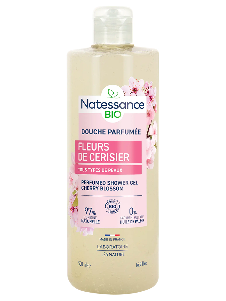 Natessance Douche Parfumée Fleurs de Cerisier Biologique 500 ML