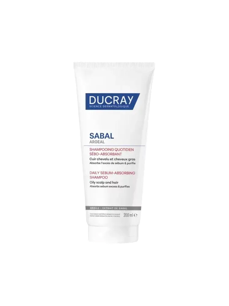 Ducray Sabal Argeal Shampoing Traitant Sébo-Régulateur Cuir Chevelu et Cheveux Gras 200 ml