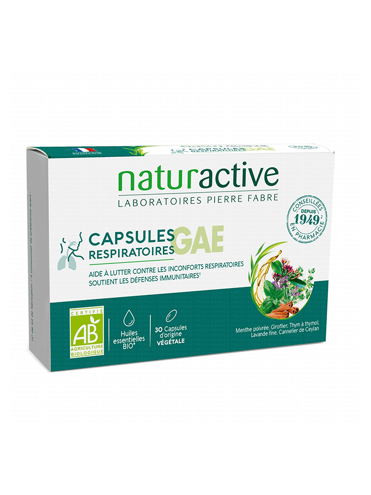 Naturactive Capsules Respiratoires Bio 30 Capsules Végétales