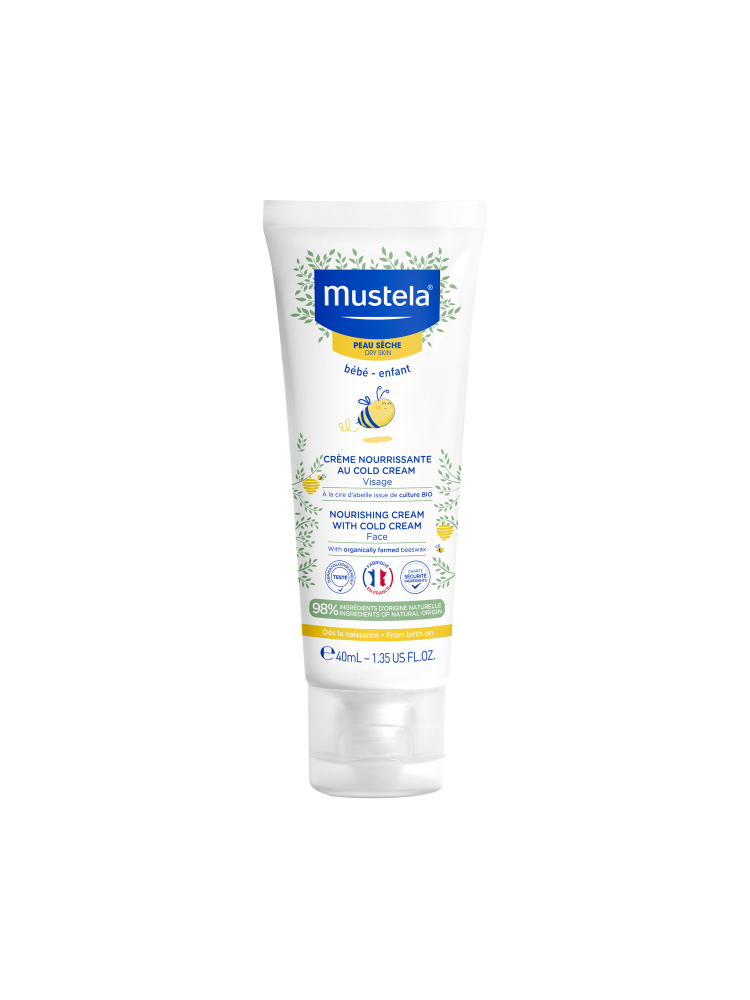 Mustela Crème Visage Nourrissante Cold Cream à la Cire d'Abeille 40 ml