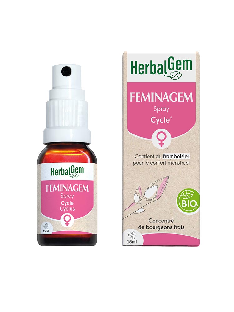 HerbalGem Feminagem Cycle Concentré de Bourgeons Frais Spray Bio 15 ml