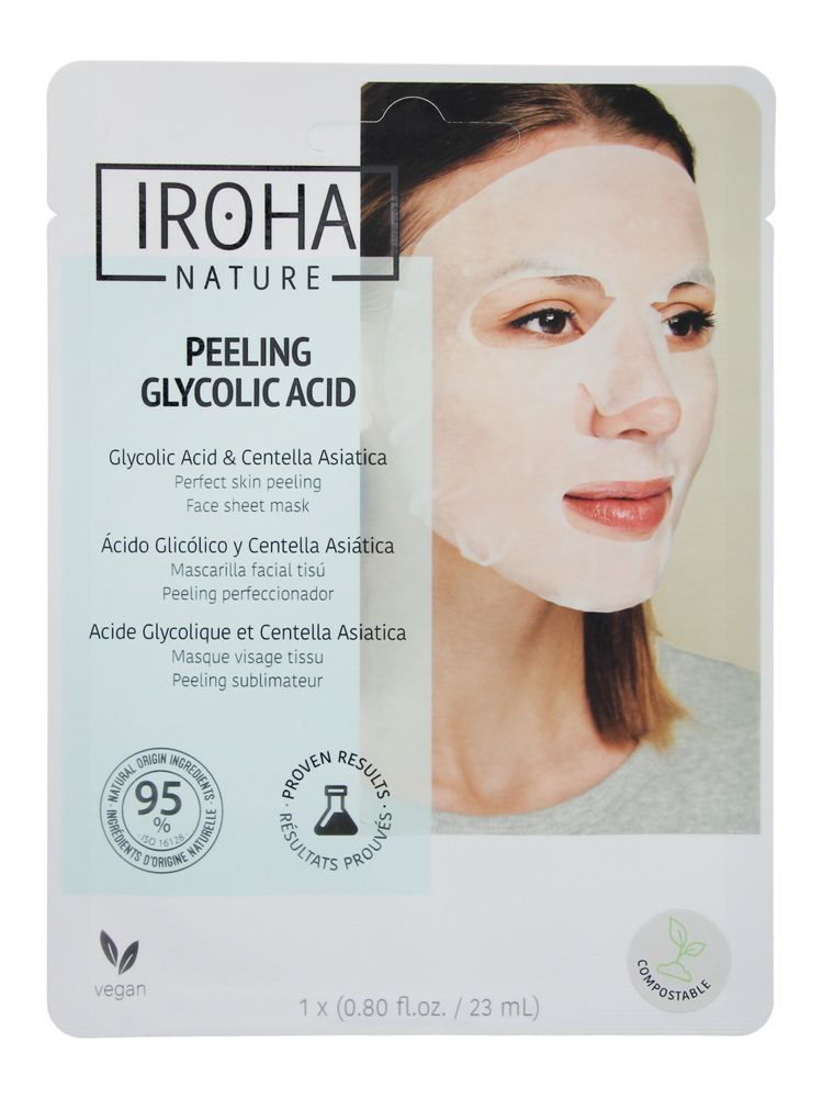 Iroha Masque Tissus Visage Acide Glyolique Illuminateur Peeling