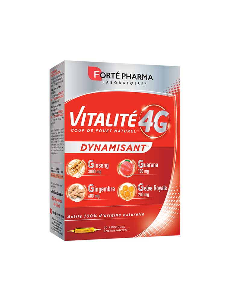 Forté Pharma Vitalité 4 g Dynamisant - Booster d'Énergie - 20 Ampoules