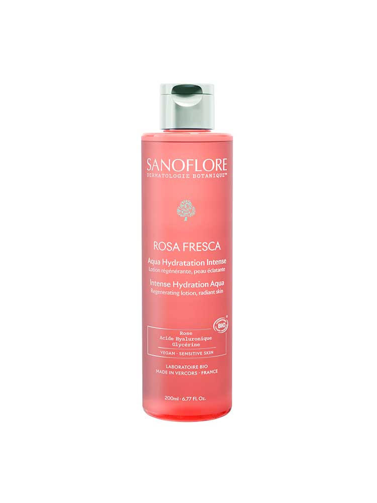 Sanoflore Rosa Fresca Aqua Hydratation Intense Peau Éclatante Bio 200 ml