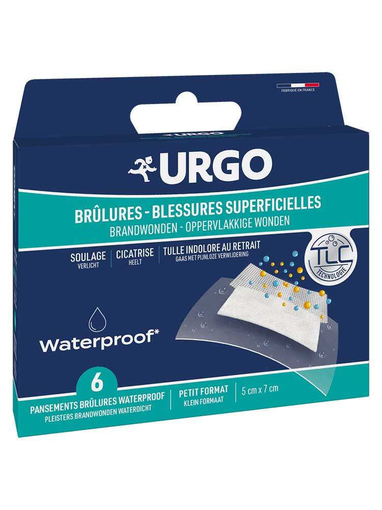 Urgo Brûlures et Blessures Superficielles Pansements Waterproof 6 Unités