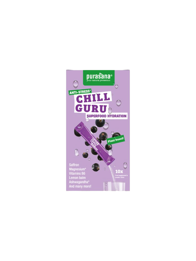 Purasana Superfood Hydratation Chill Guru 10 Sticks de 4,5 g
