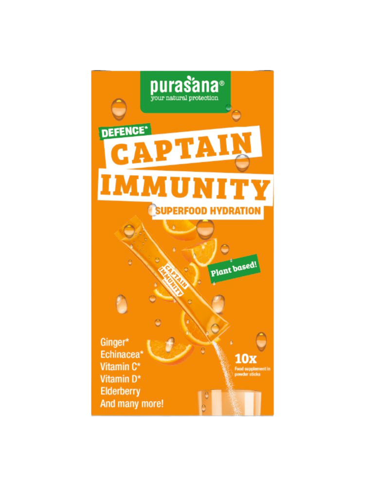 Purasana Superfood Hydratation Captain Immunity 10 Sticks de 4,5 g