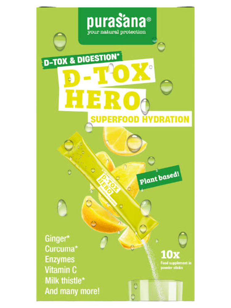 Purasana Superfood Hydratation D-Tox Hero 10 Sticks de 4,5 g