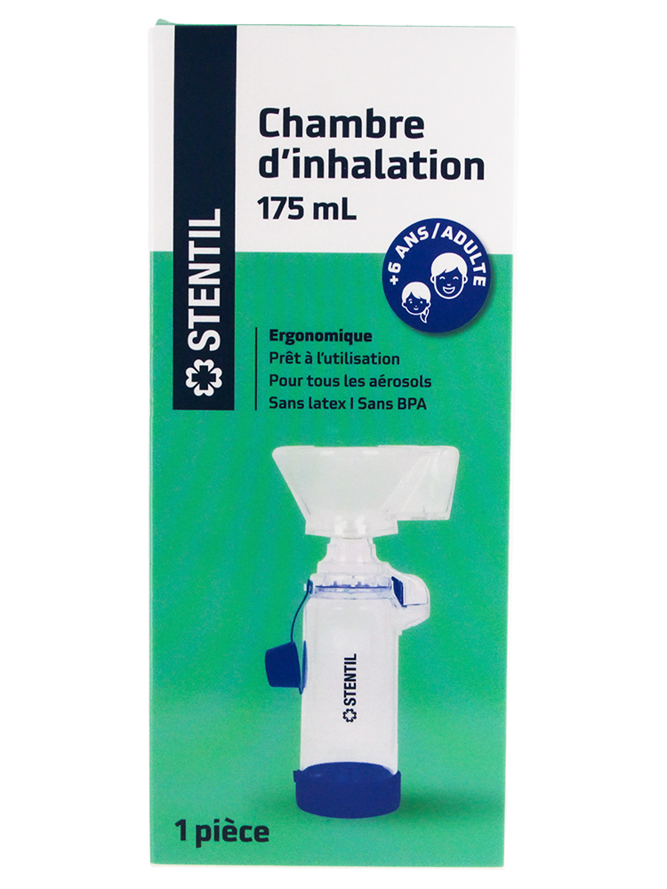 Stentil Chambre d'Inhalation Ergonomique Sans BPA 175 ml - Taille : 6 ans à Adulte