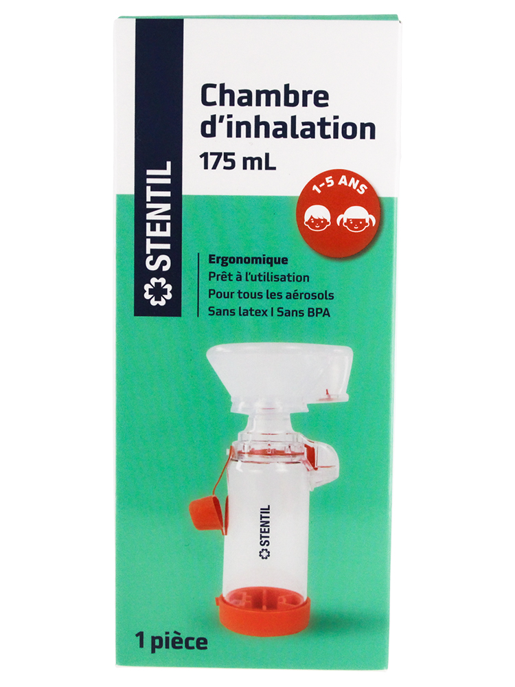 Stentil Chambre d'Inhalation Ergonomique Sans BPA 175 ml - Taille : 1 à 5 Ans
