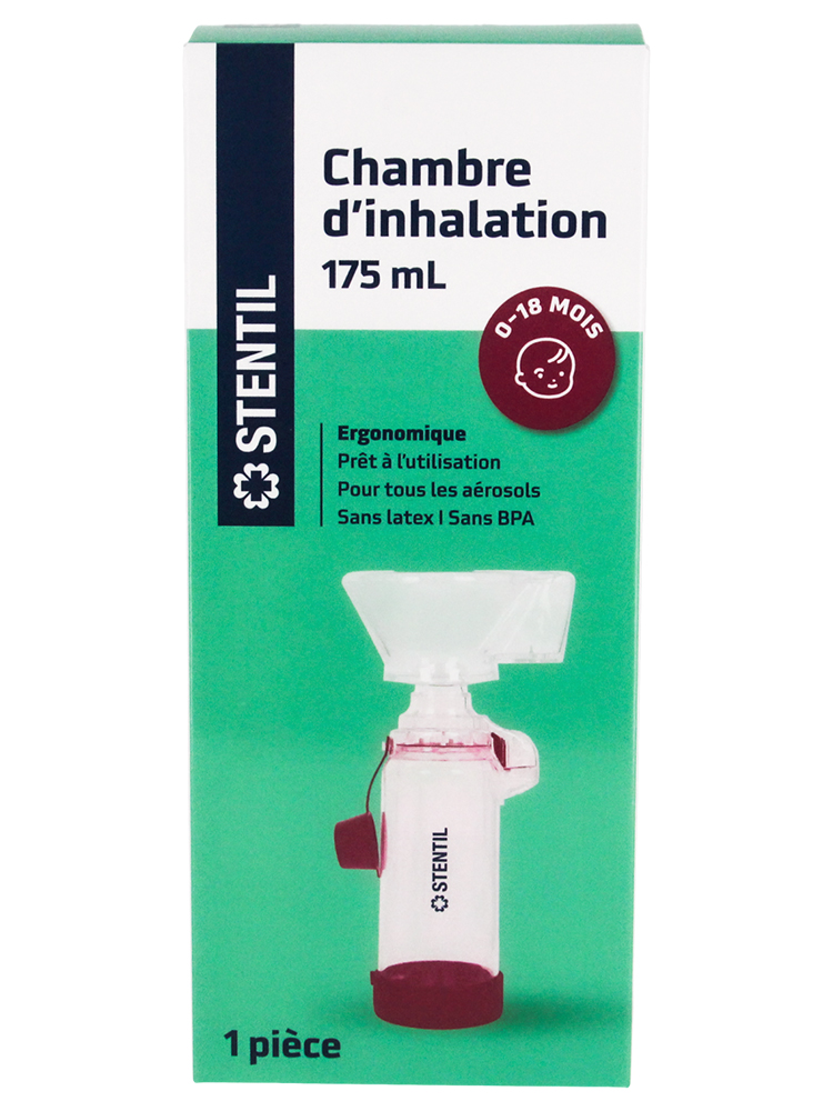 Stentil Chambre d'Inhalation Ergonomique Sans BPA 175 ml - Taille : 0 à 18 Mois