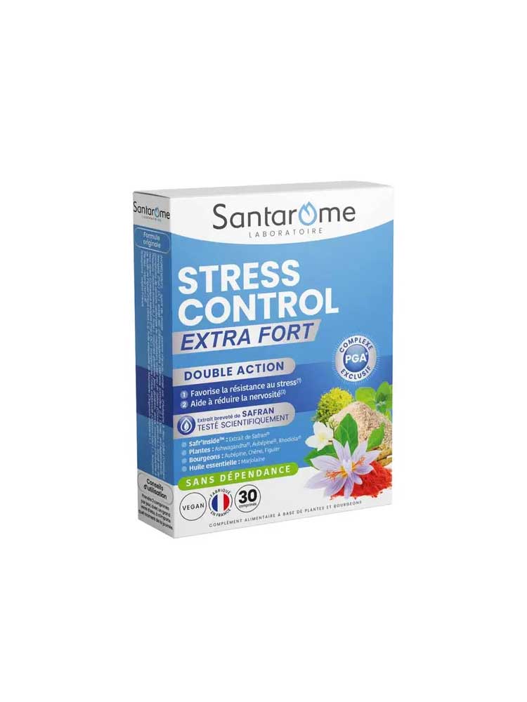 Santarome Stress Control Extra Fort Double Action 30 Comprimés