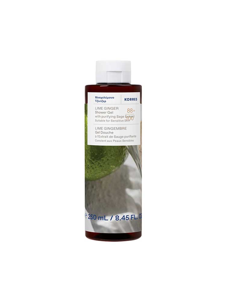 Korres Gel Douche Nettoyant Corporel Lime Gingembre 250 ml