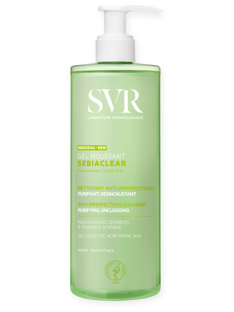 SVR Sebiaclear Gel Moussant Anti-Imperfections Peaux Grasses à Tendance Acnéique 400 ml