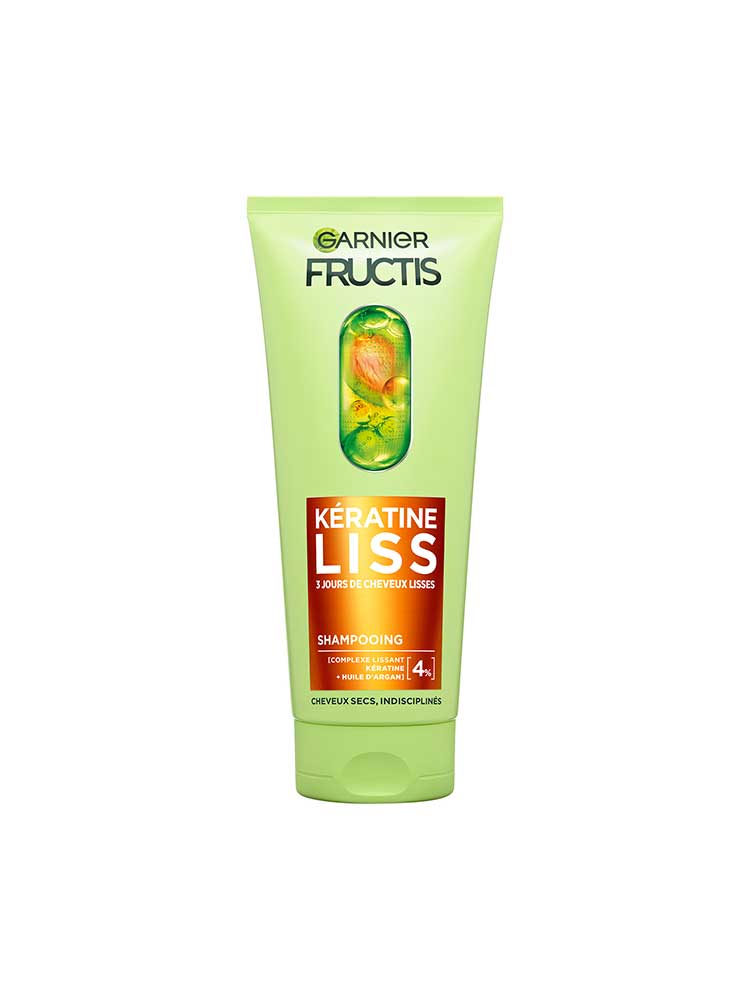 Garnier Fructis Kératine Liss Shampooing Enrichie en Kératine Végétale et Huile d'Argan 200 ml