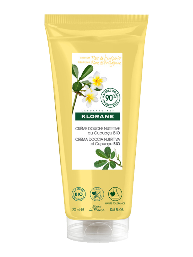 Klorane — Crème Douche au Beurre de Cupuaçu Bio - Fleur de Frangipanier — Peau Sèche 200 ml