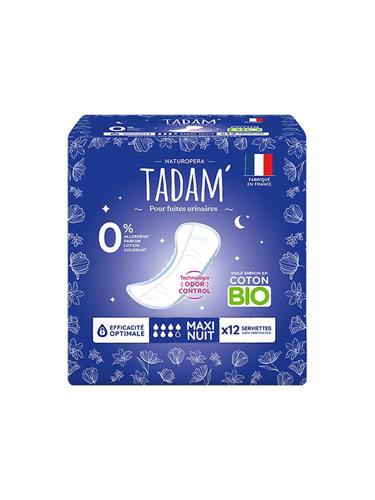Tadam Fuites Urinaires - Serviettes Maxi Night X 12