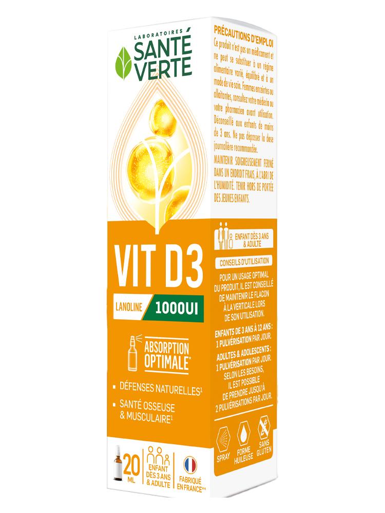 Santé Verte Vit D3 1000UI 20 ml