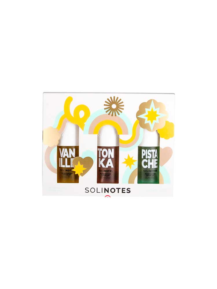 Solinotes Trio Brumes Parfumées Vanille Tonka Pistache 3 x 60 ml