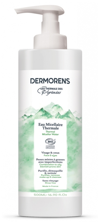 Dermorens Eau Micellaire Thermale Peaux Mixtes Grasses Bio 500 Ml
