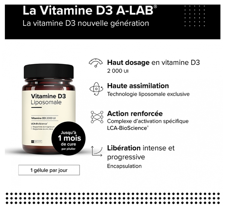 Vitamine D3 4000 UI Vitaler's - 240 Gélules Pour Immunité, Cœur, Os, Muscles - Neuf