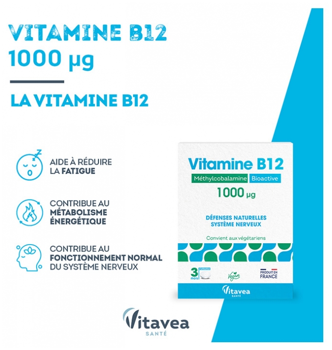 Vitavea Vitamine B12 Méthylcobalamine Bioactive 90 Comprimés — free download