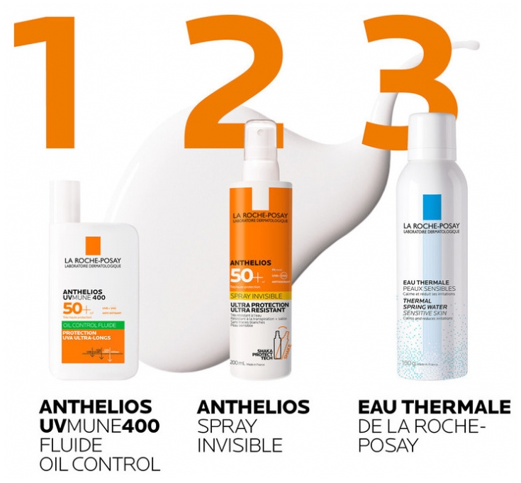 LA ROCHE-POSAY Anthelios UVMUNE 400 Fluide Oil Control SPF50+ - 50ml - Super Hydratant, Avec Parfum